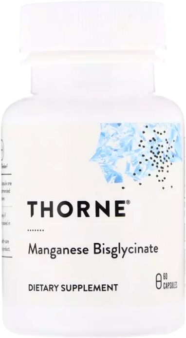 

Витамины Thorne Research Бисглицинат марганца 15мг, Manganese Bisglycinate, 60 капсул (693749003731)