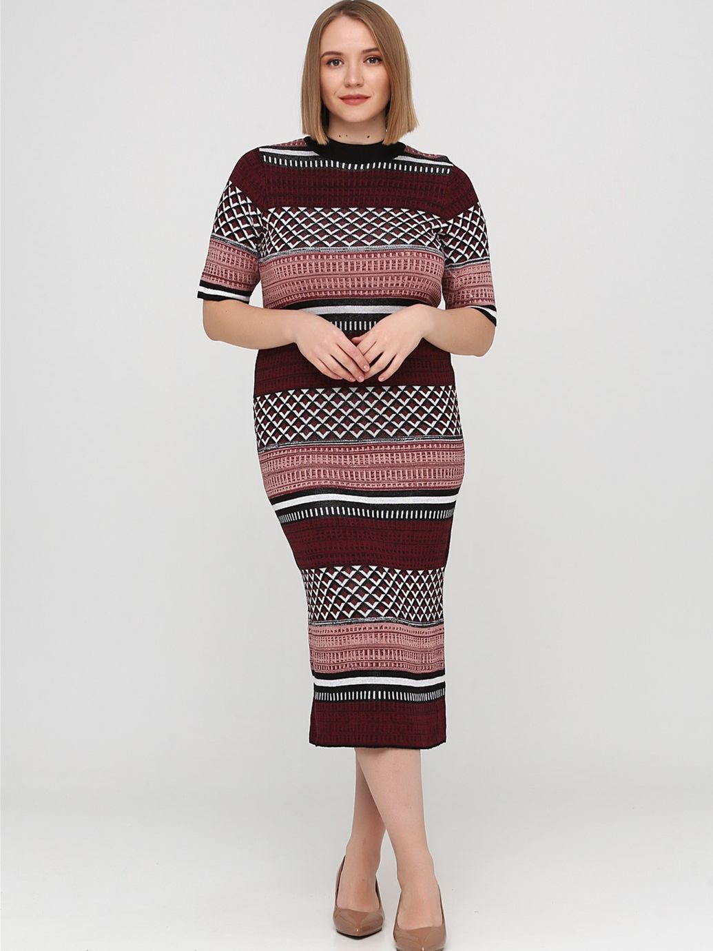 

Платье H&M 243243  Бордовое, Платье H&M 243243 XL Бордовое