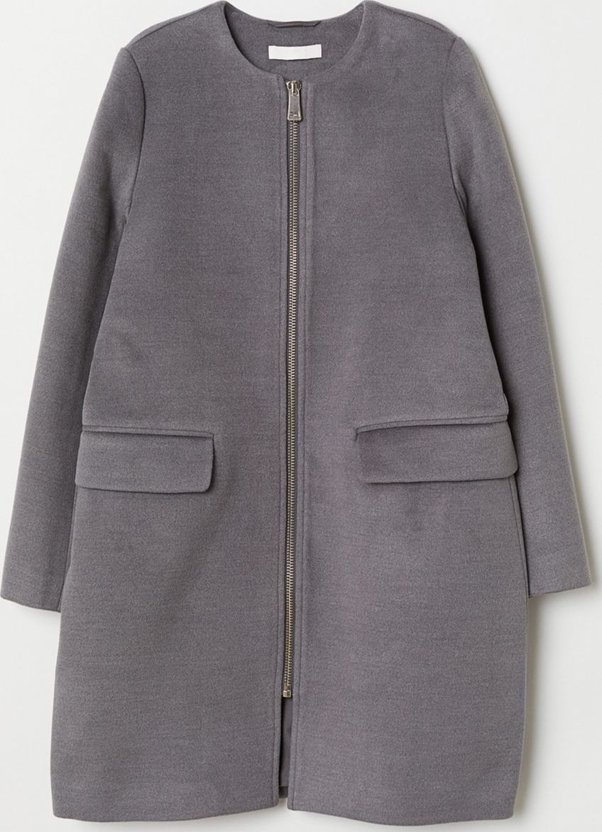 

Пальто H&M 679630 44 Темно-серое