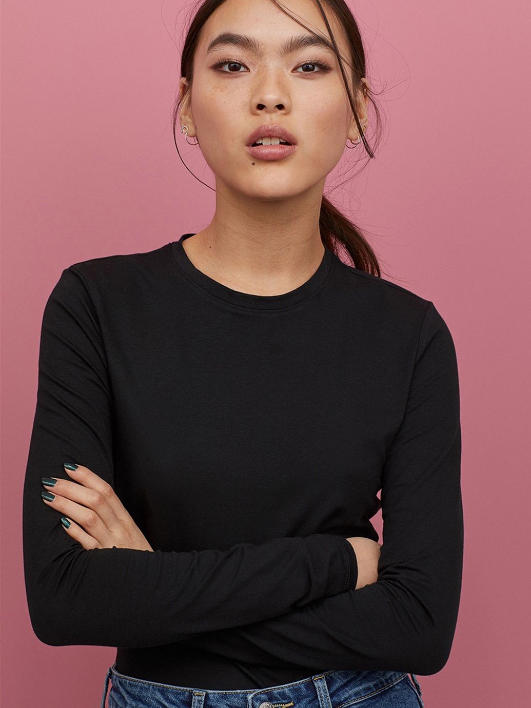 

Лонгслив H&M 762143 L Черный