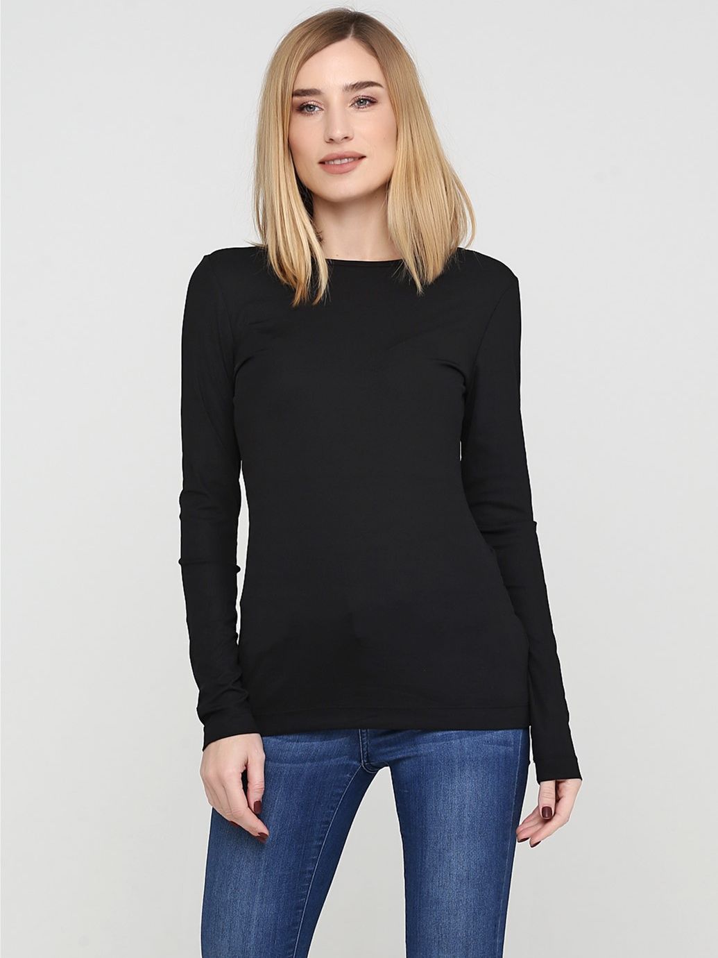 

Лонгслив H&M 455086 L Черный