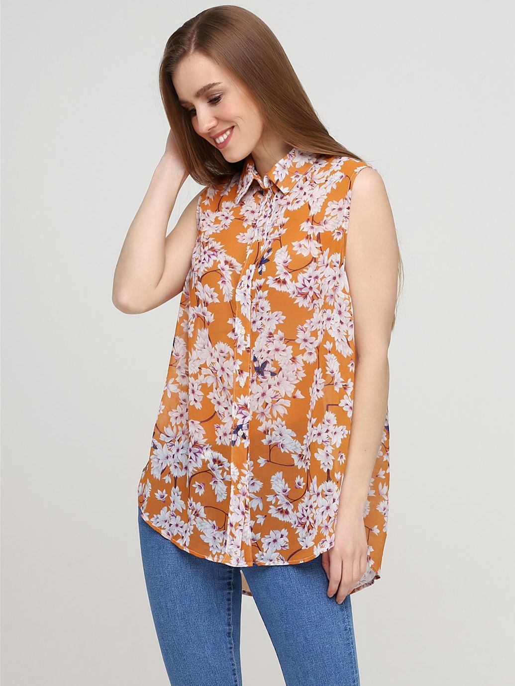 

Блузка H&M 420075  Светло-коричневая, Блузка H&M 420075 38 Светло-коричневая