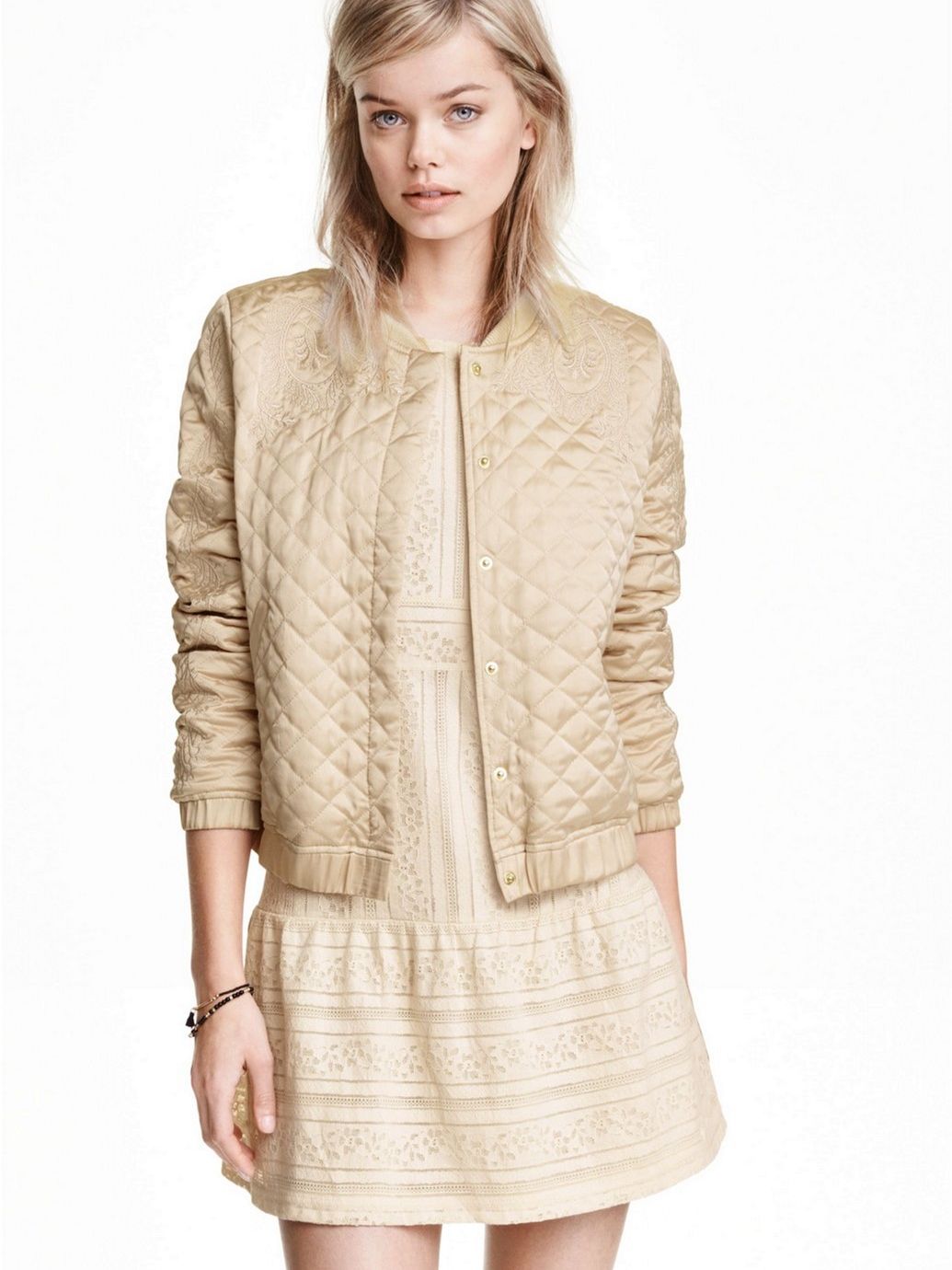 

Бомбер H&M 364664 32 Бежевый