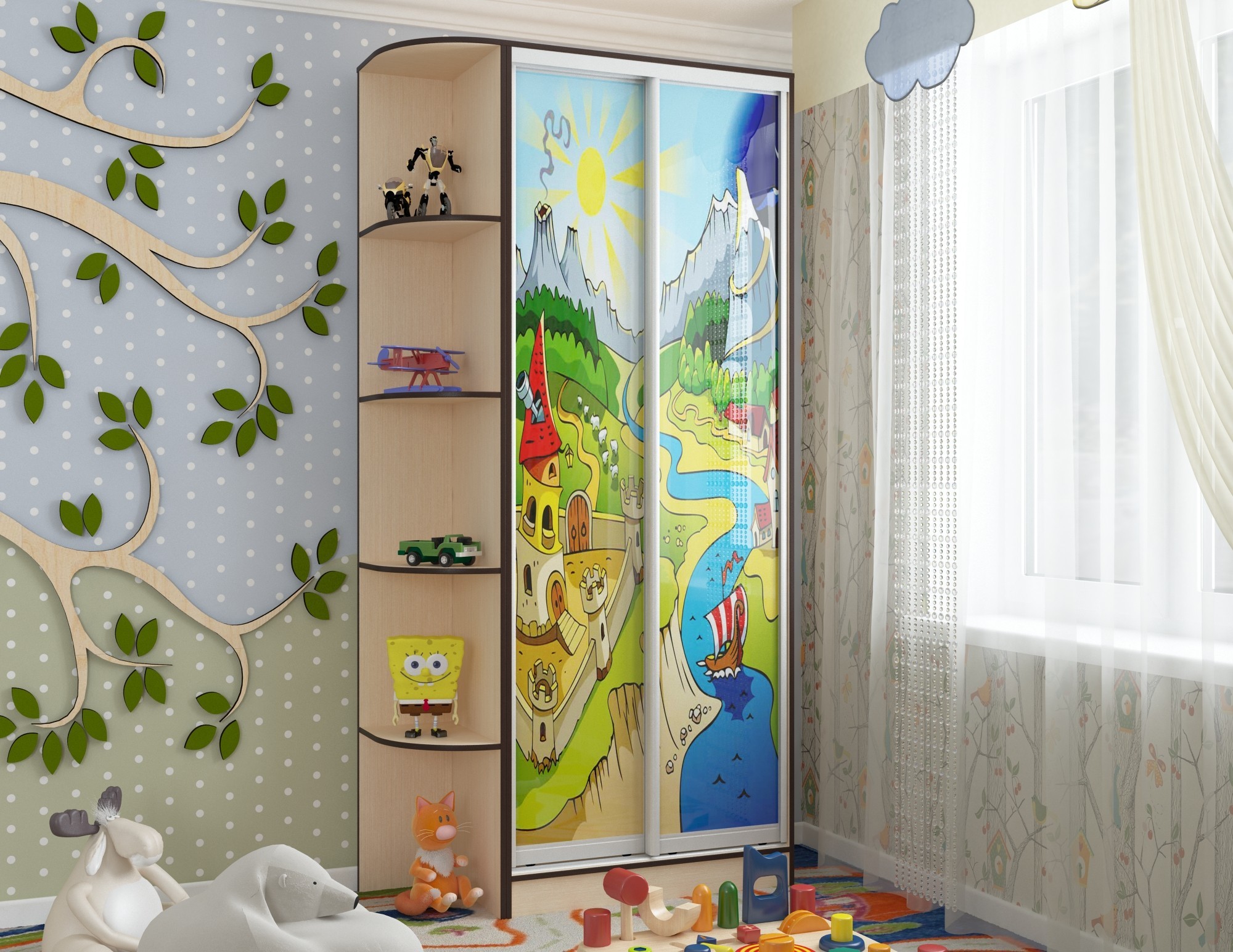 

Шкаф купе Гратис двухдверный 120х240х45 см Венге светлый
