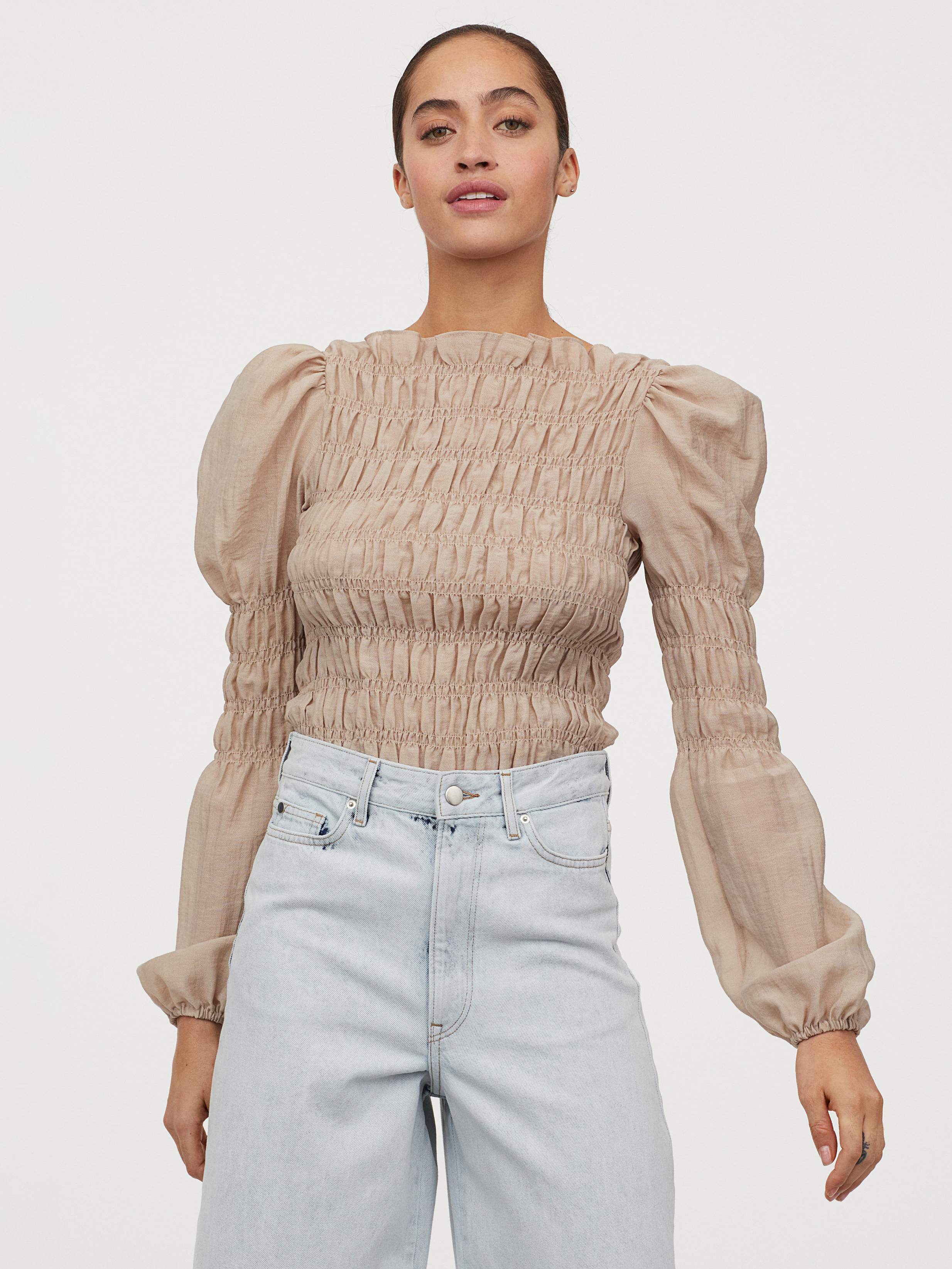 

Блузка H& 0852923-1  Бежевая, Блузка H&M 0852923-1 M Бежевая
