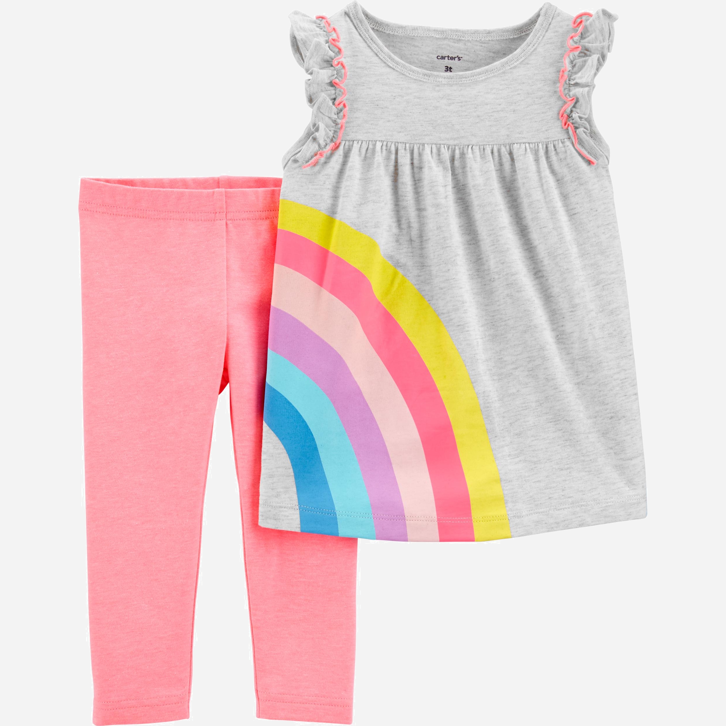 

Комплект (туника + леггинсы) Carters 1h327910 61-69 см Серый с розовым