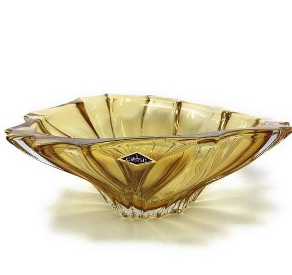 

Конфетница Bohemia Plantica amber 6KG02/72W13/220/H