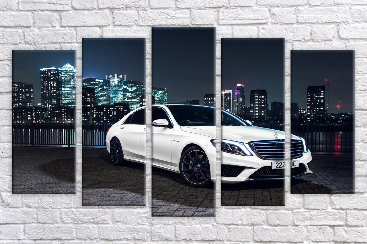 

Модульная картина на холсте Holst Art из 5-ти частей Mercedes W222 71х128 см