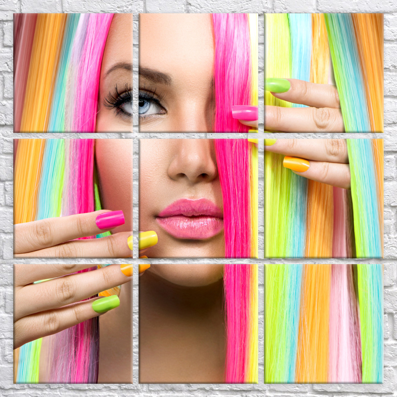 

Модульная картина на холсте Holst Art из 9-ти частей Девушка из салона 130х130 см