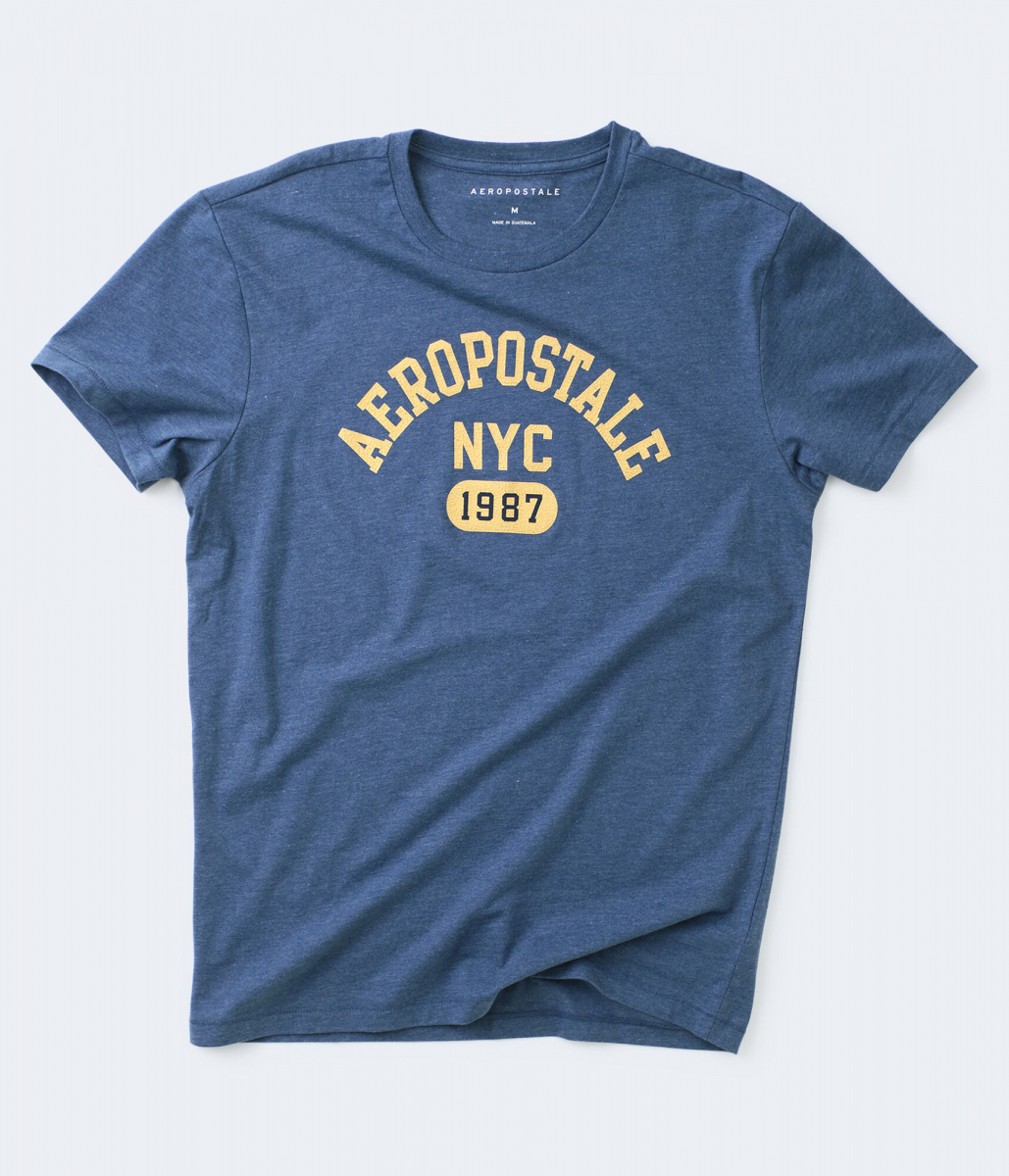 

Футболка AEROPOSTALE Crackled NYC 1987 6794 0093130 French Blue S Синий