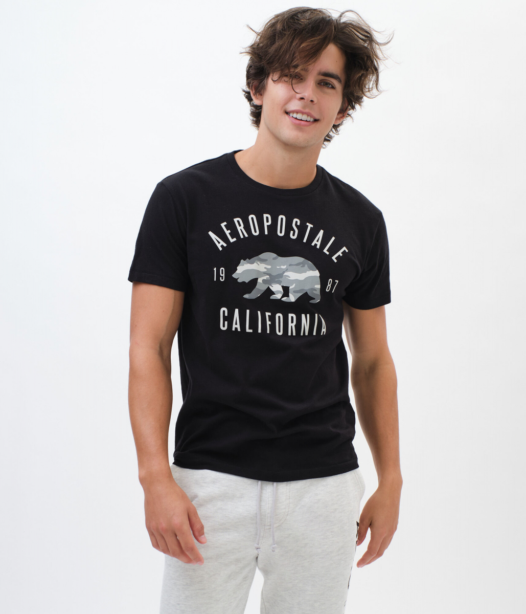 

Футболка AEROPOSTALE Camo Bear 7179 00933274 BLACK FOX L Черный