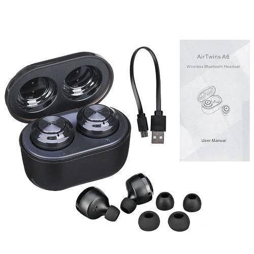 

Беспроводные Bluetooth-наушники Air Twins A6 с боксом для зарядки 11837