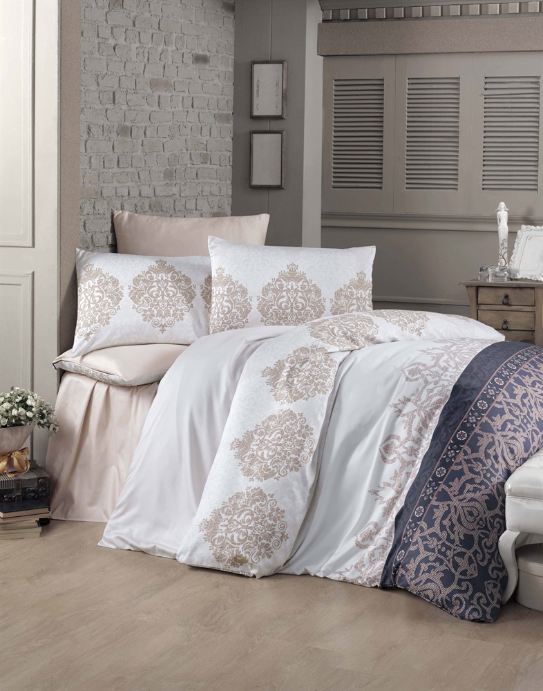 

Комплект постельного белья Victoria Sateen Asrin 200х220 см/2х50х70 см/2х70х70 см