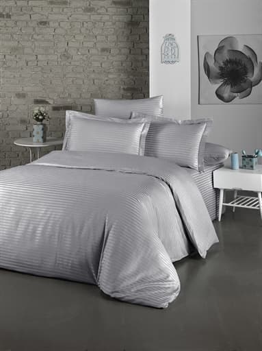 

Комплект постельного белья Lighthouse Exclusive Sateen Stripe Lux 200х220 см/4х50х70 см Серый
