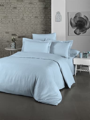 

Комплект постельного белья Lighthouse Exclusive Sateen Stripe Lux 200х220 см/4х50х70 см Мятный