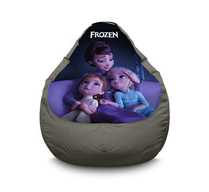 

Кресло мешок iPuff "Frozen. Little Elsa and Anna" Оксфорд XXXL (100х135 см) Светло-серый