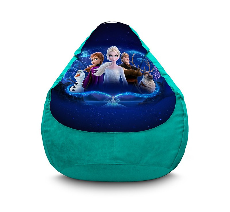 

Кресло мешок iPuff "Frozen. Elsa and fiends" Флок XL (80х110 см) Бирюзовый