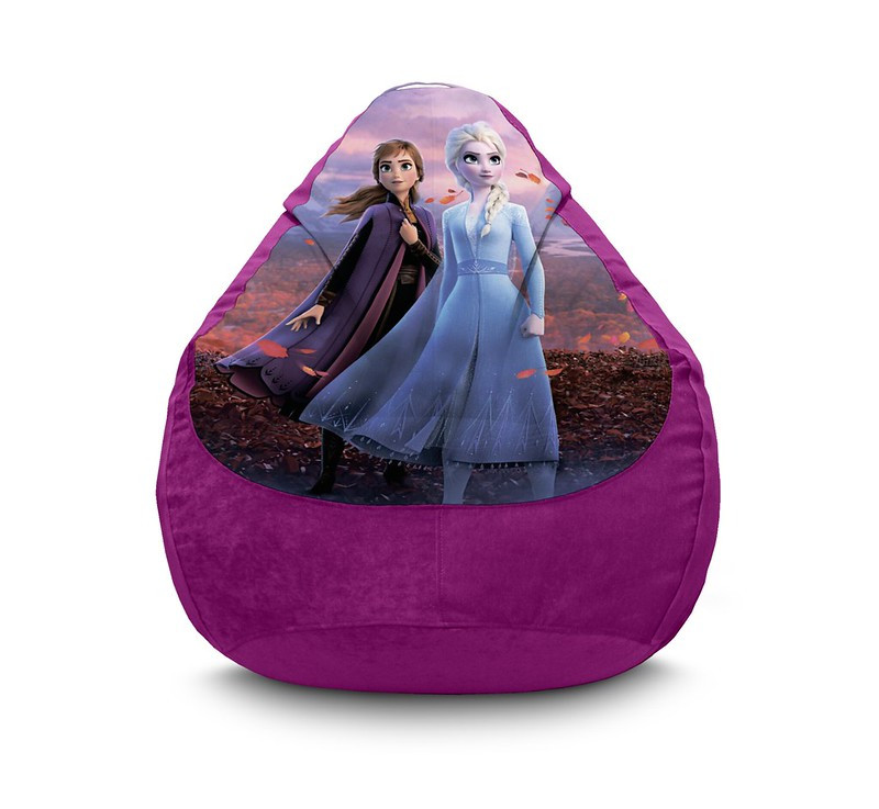 

Кресло мешок iPuff "Frozen. Elsa and Anna" Флок XL (80х110 см) Фиолетовый