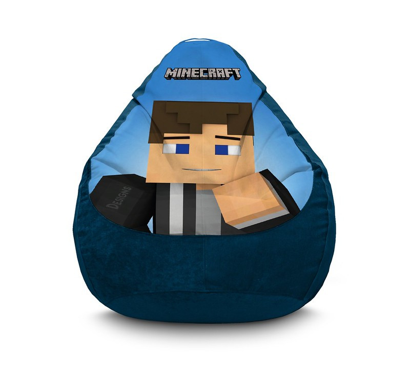 

Кресло мешок iPuff "Minecraft. Steve" Флок XXL (90х125 см) Синий