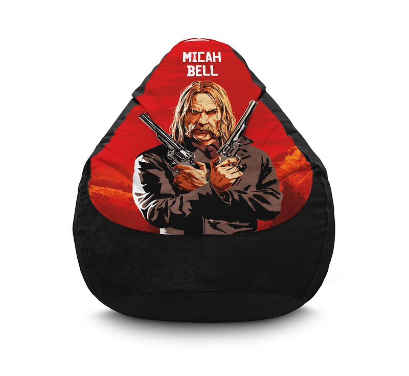 

Кресло мешок iPuff "RDR 2. Micah Bell" Флок XXL (90х125 см) Черный