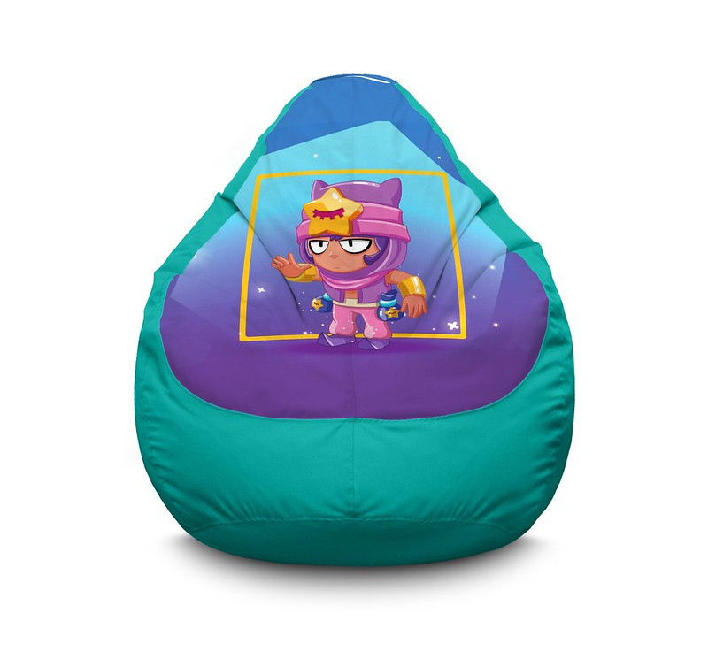 

Кресло мешок iPuff "Brawl Stars. Sandy" Оксфорд XXXL (100х135 см) Бирюзовый