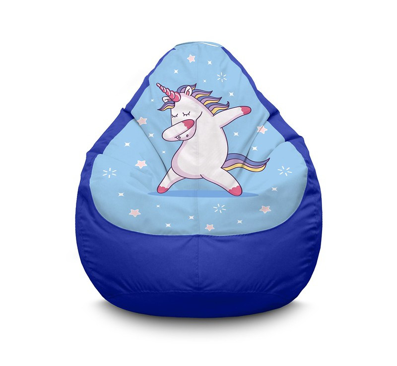

Кресло мешок iPuff "Dance unicorn" Оксфорд XXL (90х125 см) Синий