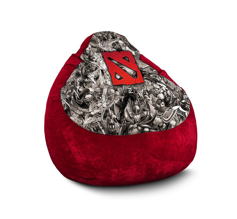 

Кресло мешок iPuff "DOTA 2" Флок XL (80x110 см) Красный