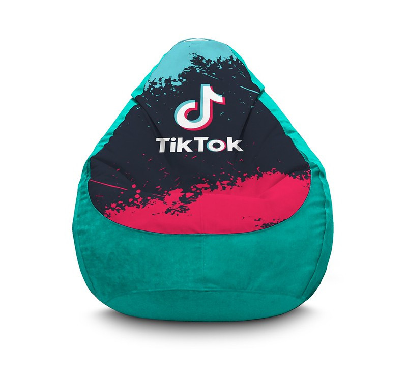 

Кресло мешок iPuff "Tik Tok. Splash. Light blue" Флок XXL (90х125 см) Бирюзовый