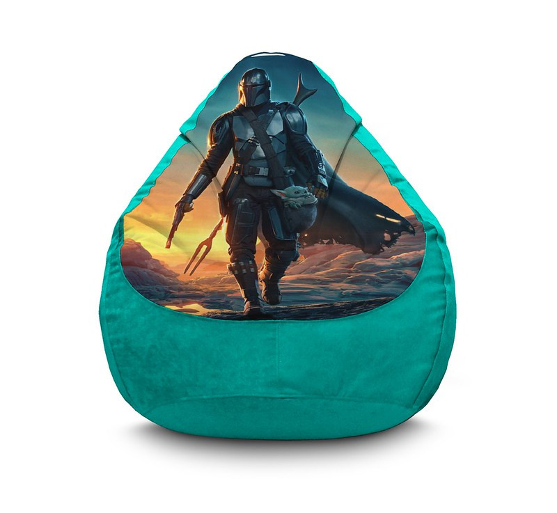 

Кресло мешок iPuff "The Mandalorian" Флок XL (80х110 см) Бирюзовый