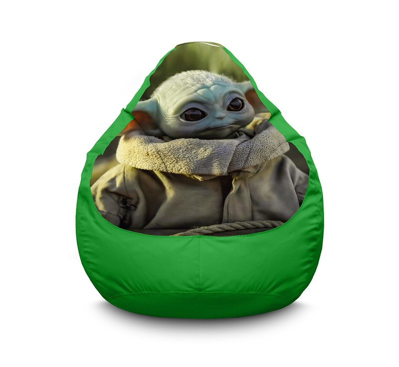 

Кресло мешок iPuff "The Mandalorian. Grogu" Оксфорд XXXL (100х135 см) Зелёный