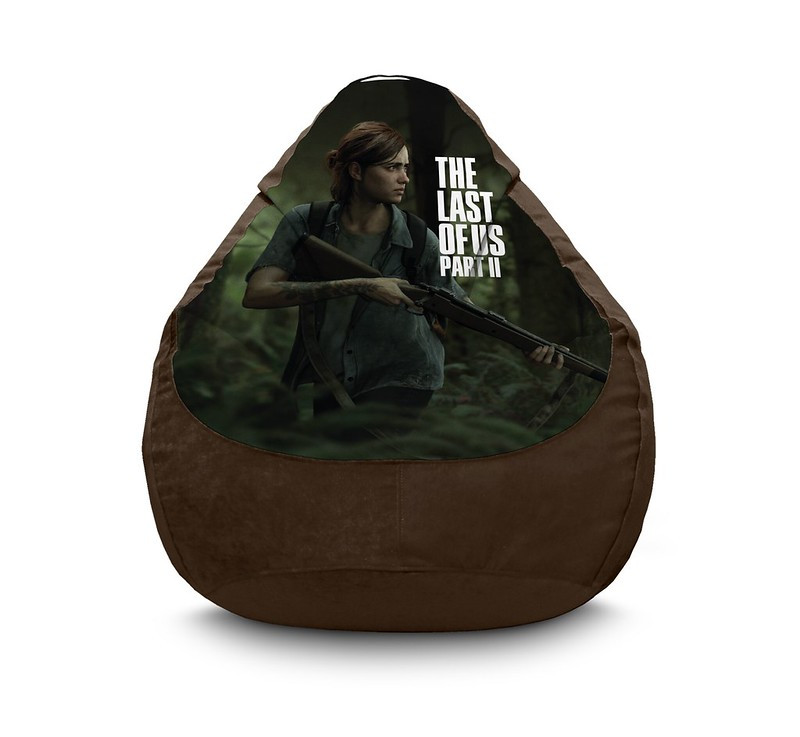 

Кресло мешок iPuff "The Last of Us. Ellie and gum" Флок XXL (90х125 см) Коричневый