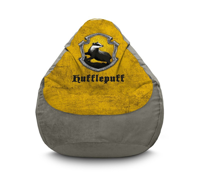 

Кресло мешок iPuff "Harry Potter. Hufflepuff" Флок XL (80x110 см) Серый