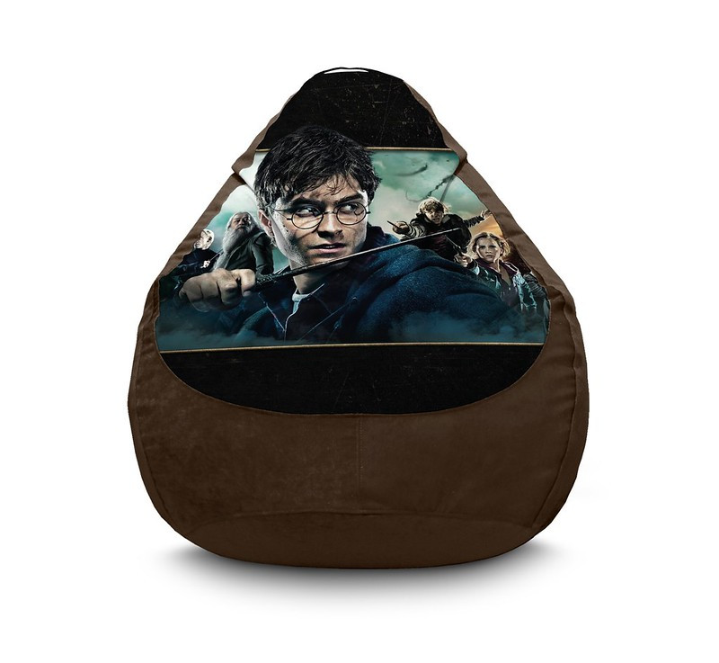 

Кресло мешок iPuff "Harry Potter and friends" Флок XXXL (100x135 см) Коричневый