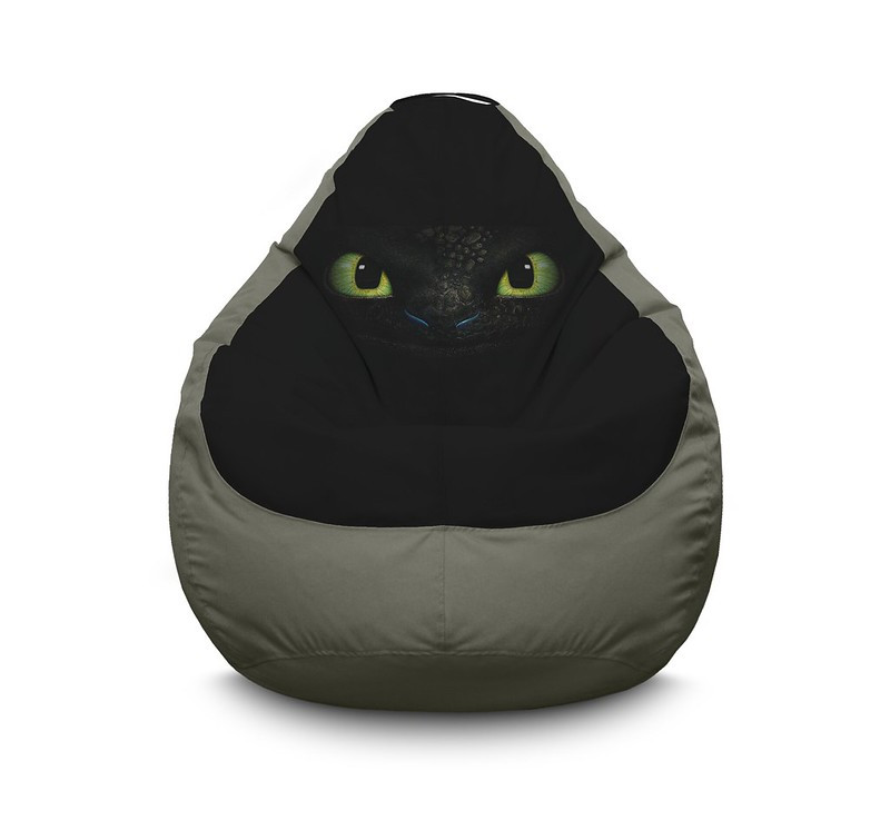 

Кресло мешок iPuff "Dragon. Toothless" Оксфорд XXXL (100х135 см) Серый