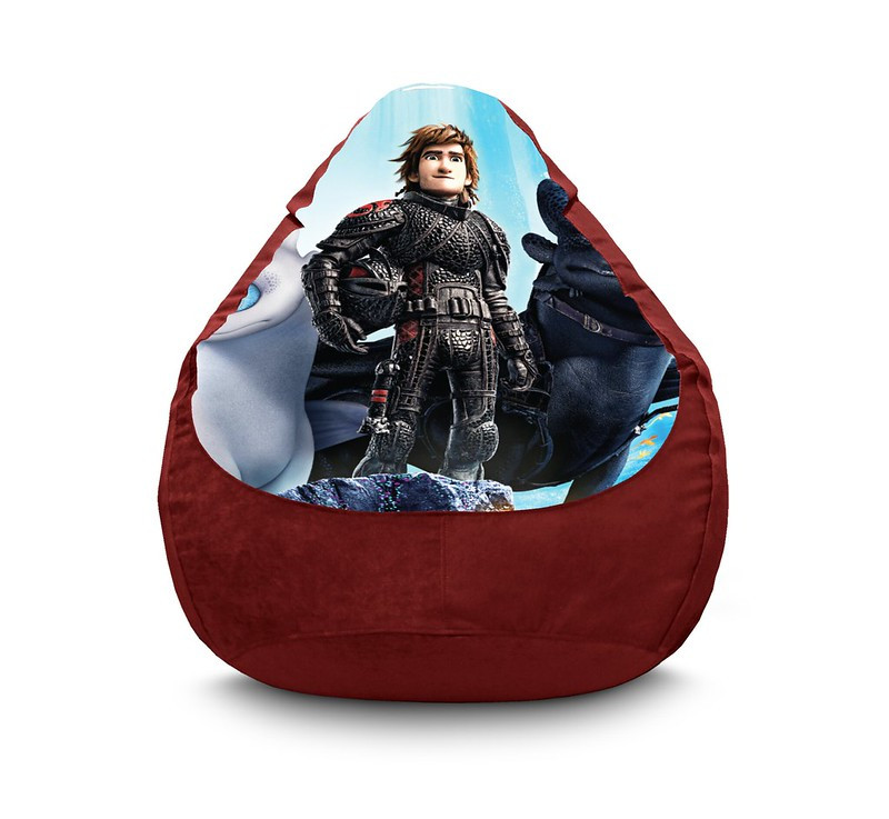 

Кресло мешок iPuff "Dragon. Hiccup Haddock III" Флок XXL (90х125 см) Коричневый