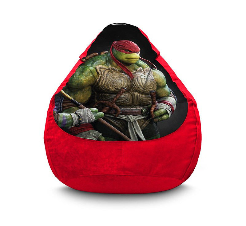 

Кресло мешок iPuff "Ninja Turtles. Raphael" Флок XXL (90х125 см) Красный