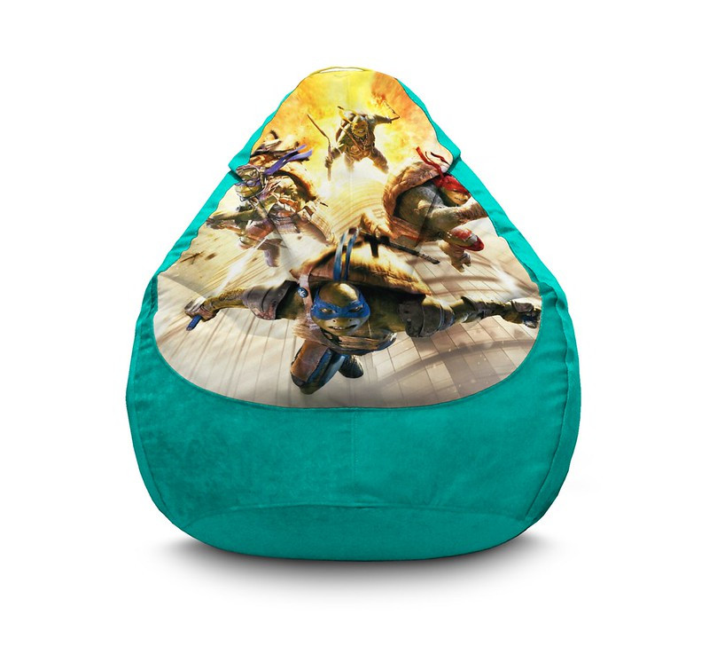 

Кресло мешок iPuff "Ninja Turtles. Explosion" Флок XXXL (100х135 см) Бирюзовый