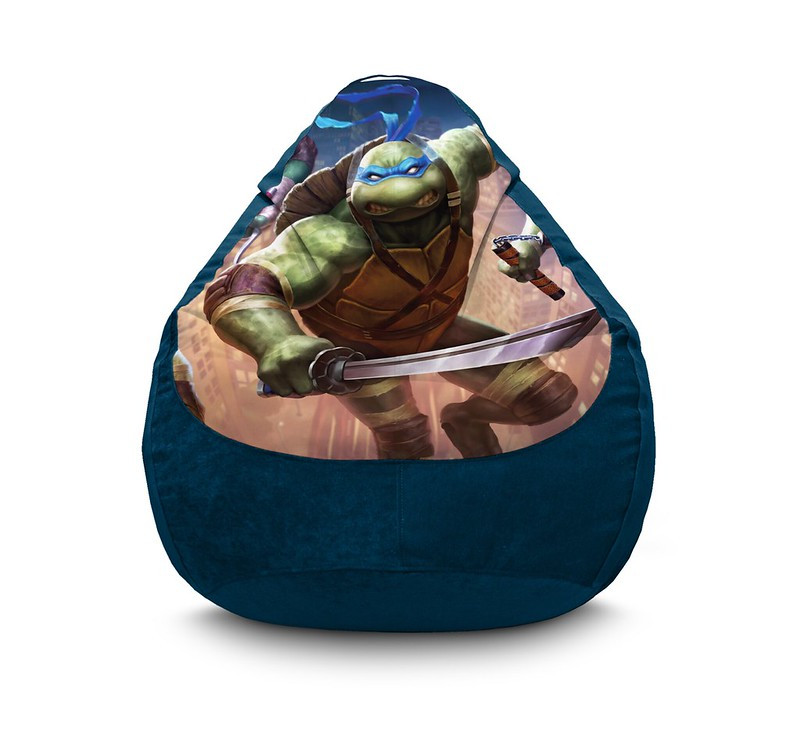 

Кресло мешок iPuff "Ninja Turtles. Angry Leonardo" Флок XXXL (100х135 см) Синий
