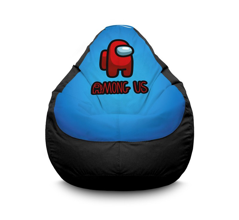 

Кресло мешок iPuff "Among Us. Logo red" Оксфорд XXL (90х125 см) Черный