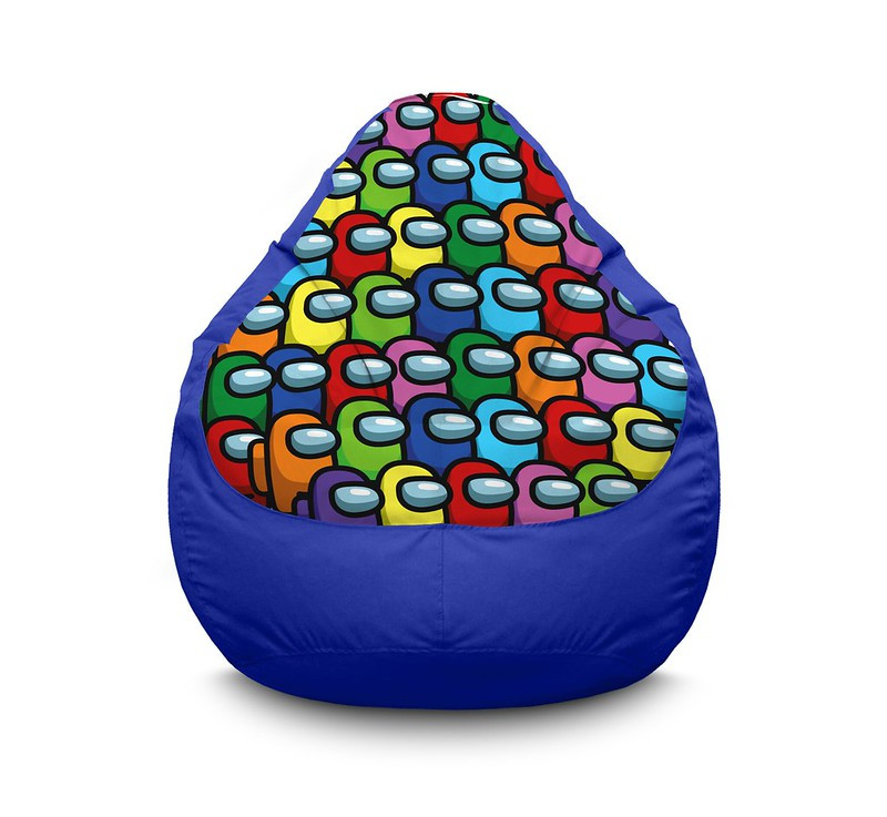 

Кресло мешок iPuff "Among Us. Colored Characters" Оксфорд XL (80х110 см) Синий