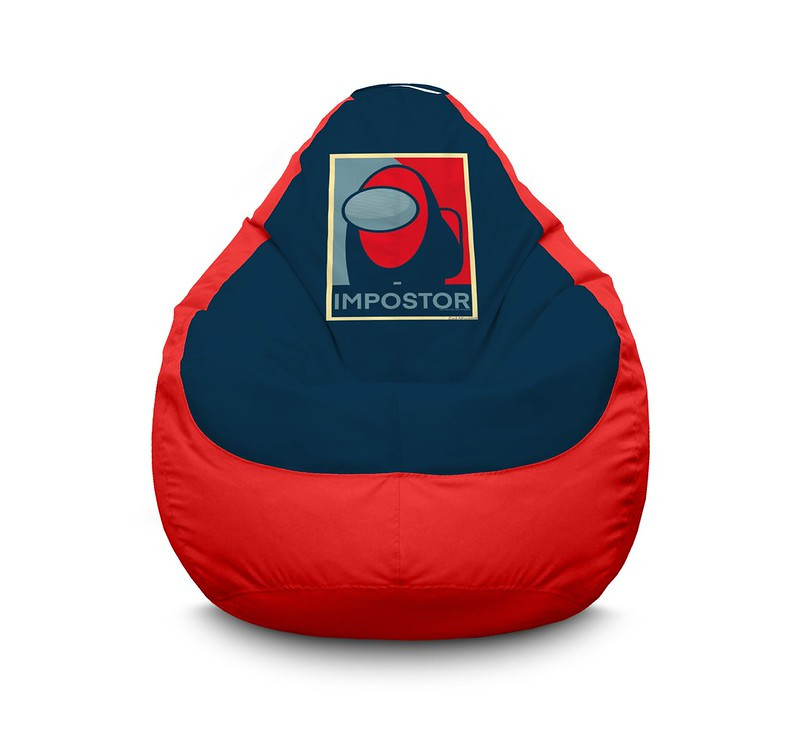 

Кресло мешок iPuff "Among Us. Impostor" Оксфорд XXXL (100х135 см) Красный