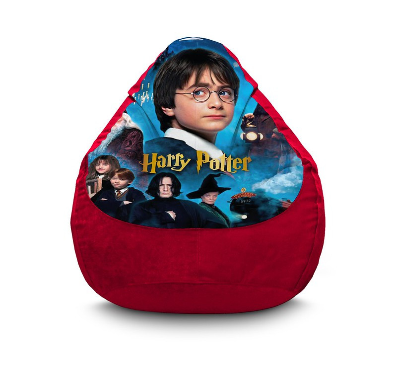 

Кресло мешок iPuff "Harry Potter. Young wizard" Флок XXL (90x125 см) Бордовый