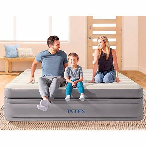 

Надувная суперпрочная двухспальная кровать Intex технология Fiber-Tech™ 152х203х51 + встроенный электронасос Бонус-сумка для хранения Оригинал (int-64164)