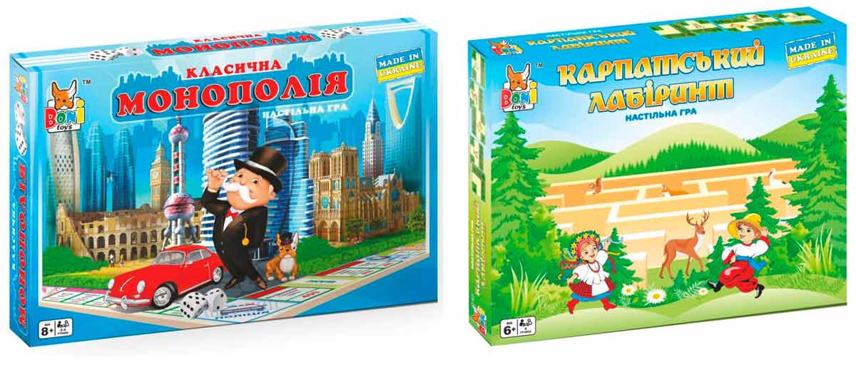

Набор настольных игр Boni Toys Карпатский лабиринт и Классическая монополия (0011-271)