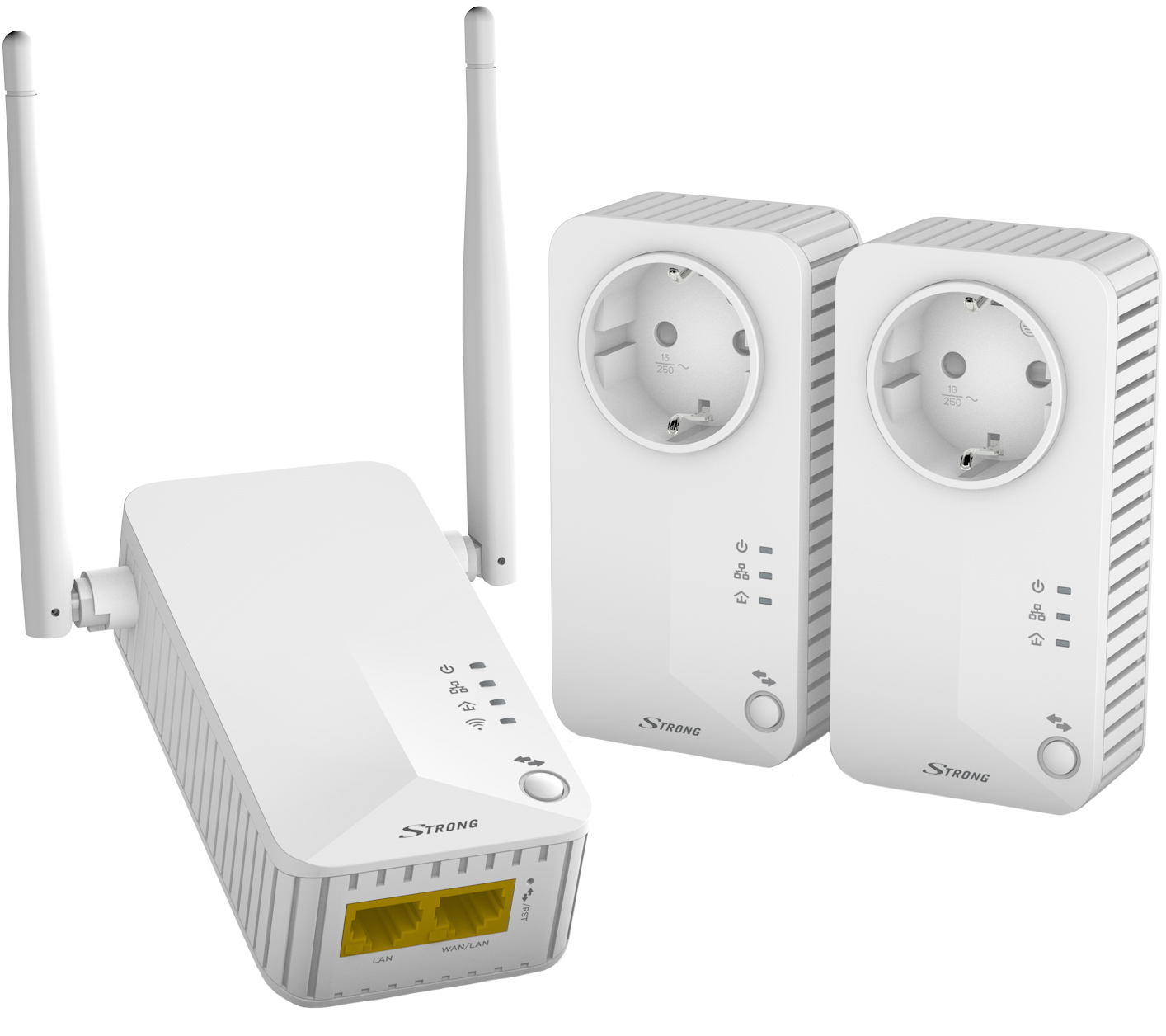 

Комплект адаптерів Powerline Strong Wi-Fi 500 Triple Pack