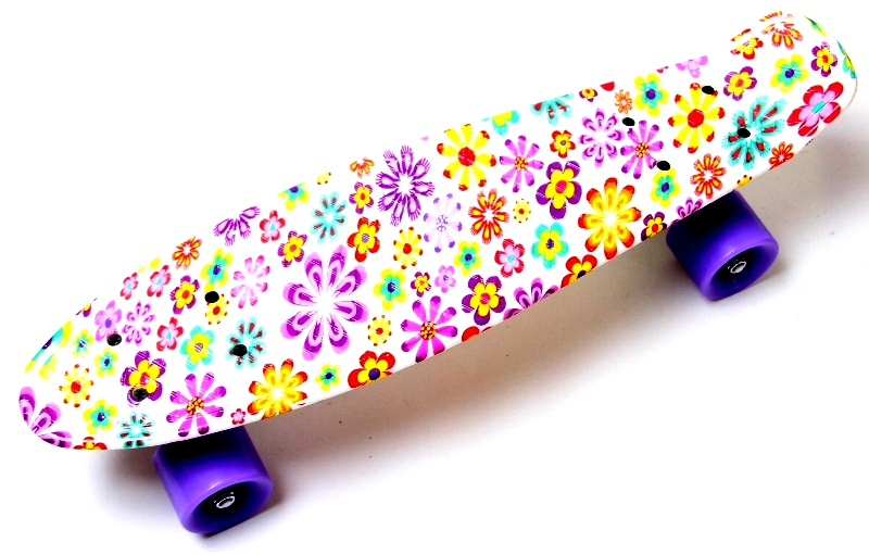 

Пенни борд (Penny Board) 22" с рисунком, "Violet Flowers"