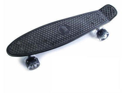

Пенни борд (Penny Board) 22" со светящимися колесами черного цвета, Black