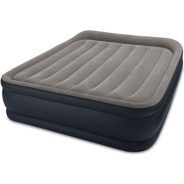 

Двуспальная надувная кровать Intex 64136 (1.52 x 2.03 x 42 см) Deluxe Pillow Rest Raised Airbed + Встроенный электронасос 220В