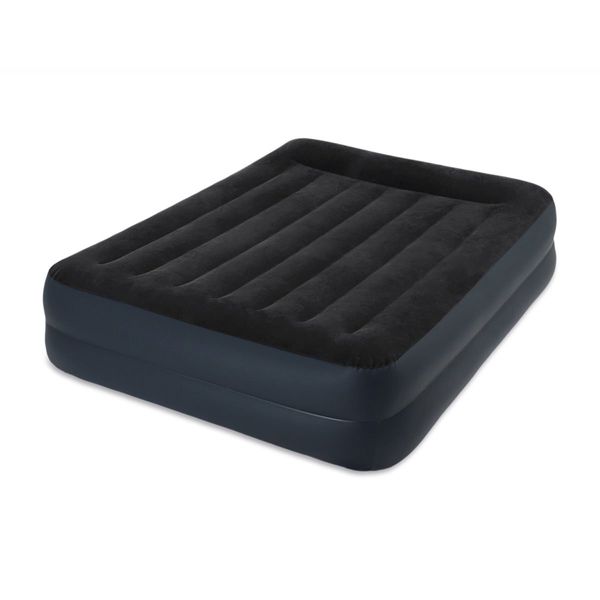 

Двуспальная надувная кровать Intex 64124 (1.52 x 2.03 x 42 см) Pillow Rest Raised Airbed + Встроенный электронасос 220В