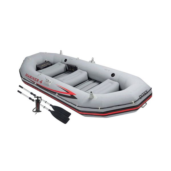 

Четырехместная надувная лодка Intex 68376 (328 x 145 x 48 см) Mariner 4 Set + Алюминиевые весла и ручной насос